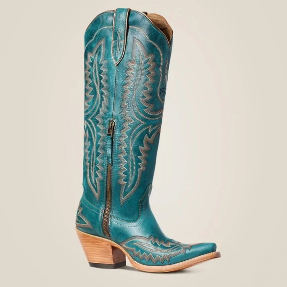 💜 Ariat Boots Casanova X Toe Western Boot Turquoise Western Cow-boy - Picture 6 of 14